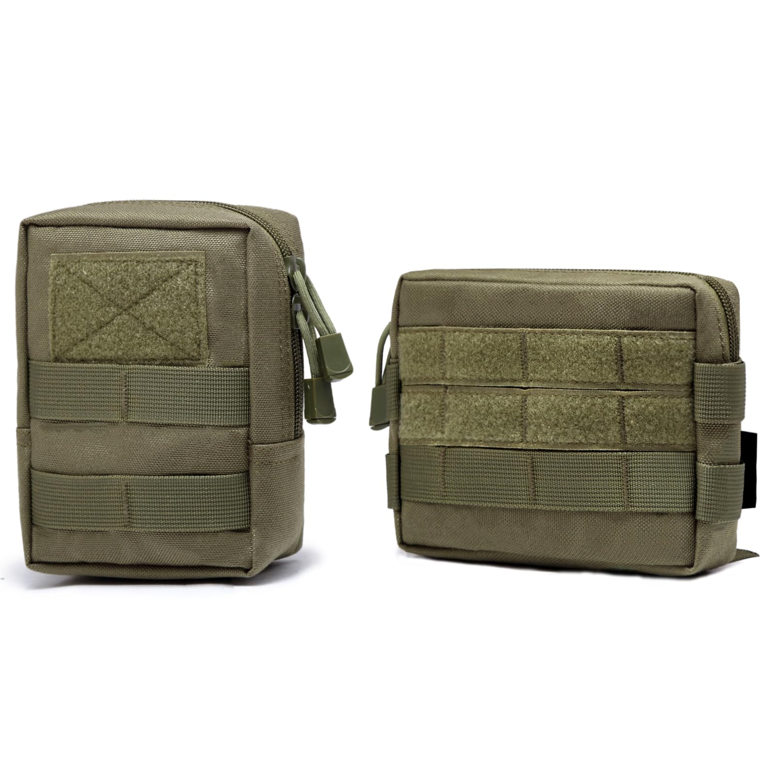 TRIWONDER Molle Pouches 2 Pcs Tactical EDC Gadgets Bag Utility Belt Pouch Molle Accessories Military Tool Bag (C# Green)