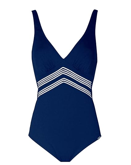 Charmline Shapewear Badeanzug, Marineoptik.