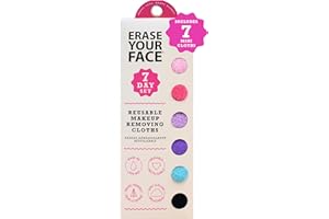 ERASE YOUR FACE Makeup Remover Cloths - Reusable Microfiber Face Towels to Cleanse & Remove Makeup - Water Activated, Dual-Si