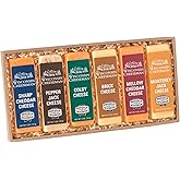 The Wisconsin Cheeseman Assorted Cheese Bars - Pack of 6 Flavors | Sharp Cheddar, Colby, Pepper Jack, Brick, Monterey Jack, Mellow Cheddar - Gift Basket for Adults, Holiday or Thank You Gifts