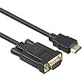 HDMI to VGA, Benfei Gold-Plated HDMI to VGA 6 Feet Cable (Male to Male) Compatible for Computer, Desktop, Laptop, PC, Monitor