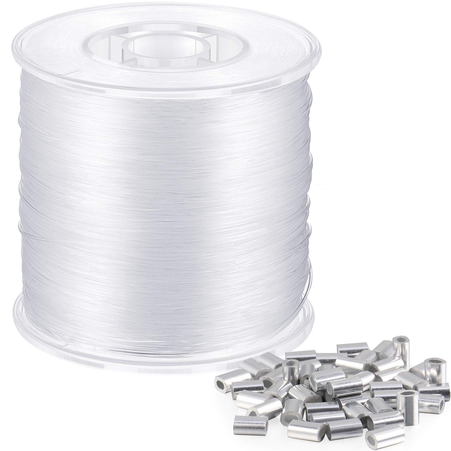 Sumind Fishing Wire for Hanging, Clear Fishing Line Invisible String Strong Monofilament Line for Hanging Decorations and Crafts