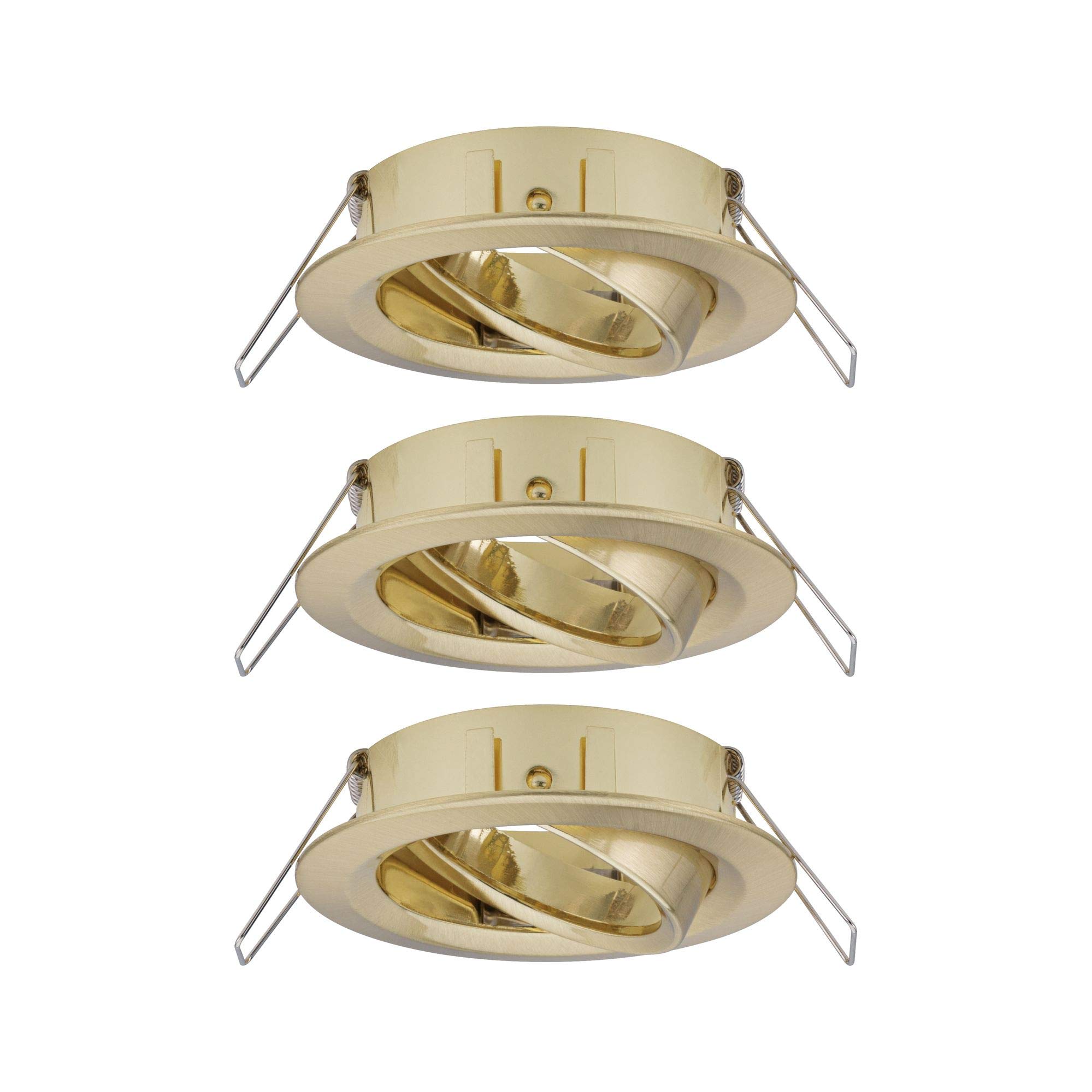 Paulmann 92489 Choose luminaire spot swivelling max. 3x10 watt Ceiling Spotlight Brushed Brass recessed lamp Aluminium โ image 1