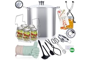 Canning Pot-Canning Supplies Starter kit, Stainless Steel Canning Tool Kit，Water Bath canner with Rack for Canning.