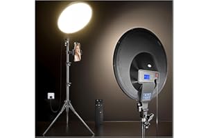 MACTREM 14'' Full-Screen Ring Light,Large Ring Light with 62" Stand/Phone Holder/LCD Display,aros de luz Profesional Big Ring Light for Live Stream,YouTube,TikTok,Makeup,Video, Barber,Tattoo Photography