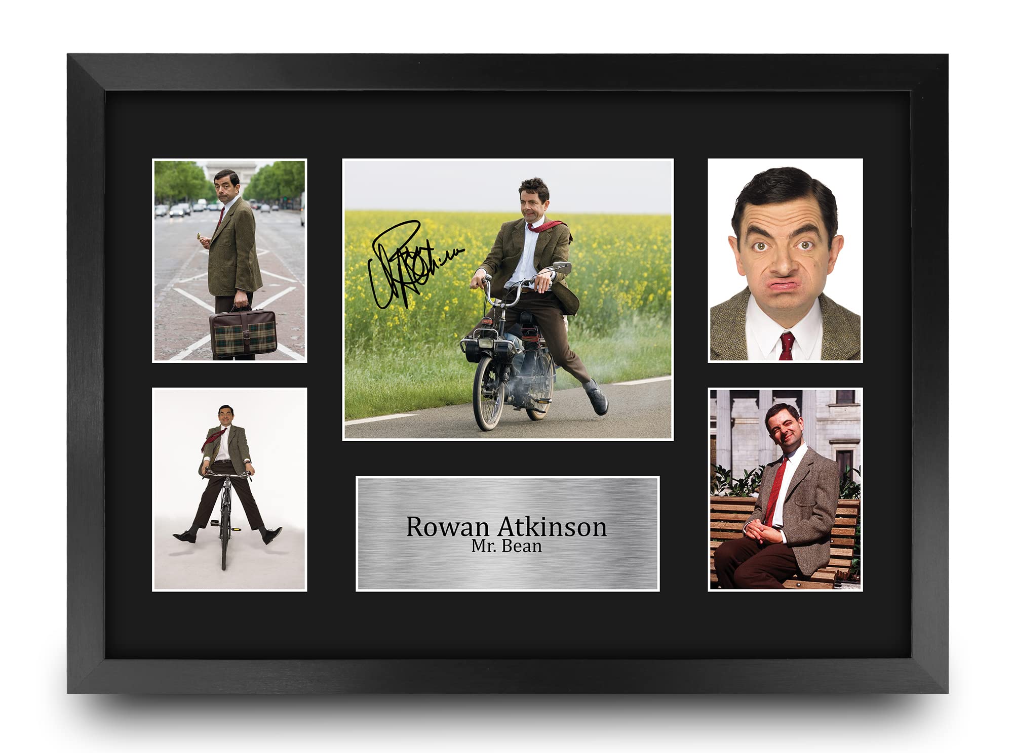 HWC Trading FR A3 Rowan Atkinson Mr Bean Gifts Printed Signed Autograph Picture for TV Show Fans - A3 Framed