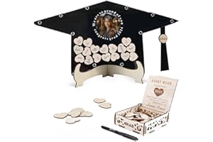 FONDER MOLS 2024 Graduation Guest Book Alternative, Black Graduation Decorations Class of 2024 Sign in Book for Reception, Unique Congrats Grad Signature Board for College High School, Grad Gifts for Graduates