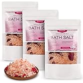 XIWEIOO Bath Salts KIT Pack of 3 Natural Epsom Salt Rose Essential Oils Relaxes and Better Sleep Himalayan Pink Salt Foot Soak Tea Tree Oil Himalayan Foot Bath Salts Set