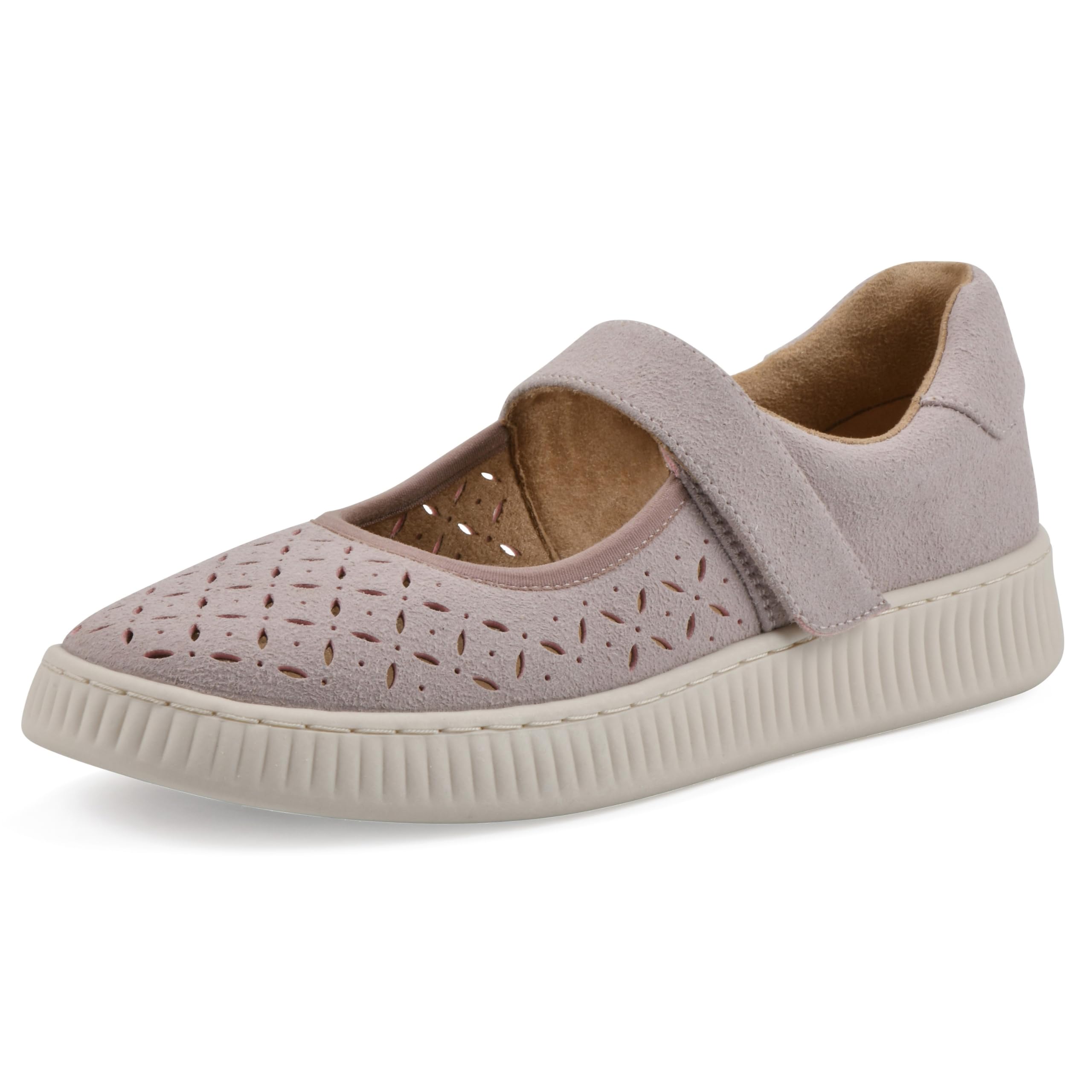 WHITE MOUNTAIN Women’s Doubles Mary Jane Sneaker, Ltpink/Sueded/Smooth, 8.5 M