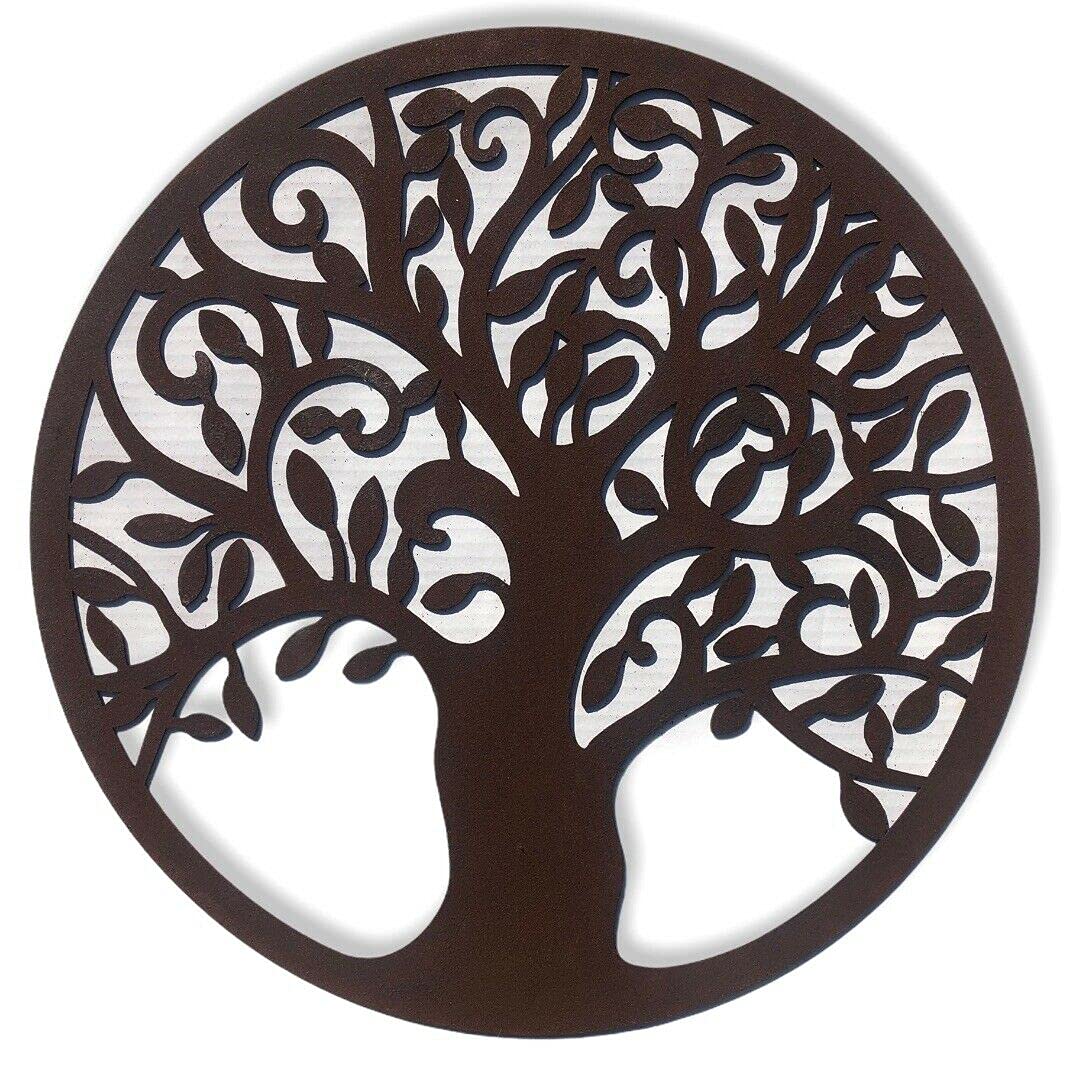 Rusted Rustic Tree Of Life Garden Decoration Sign, Rusty Metal Garden Ornament, Wall Decoration, Fence Feature, Rustic Garden Decor, Art Sculpture Gift