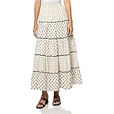 Lucky Brand Womens Textured Patchwork Maxi Skirt