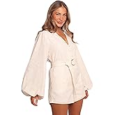 Petal & Pup womens Cassian-belted-romper-tan-swirl
