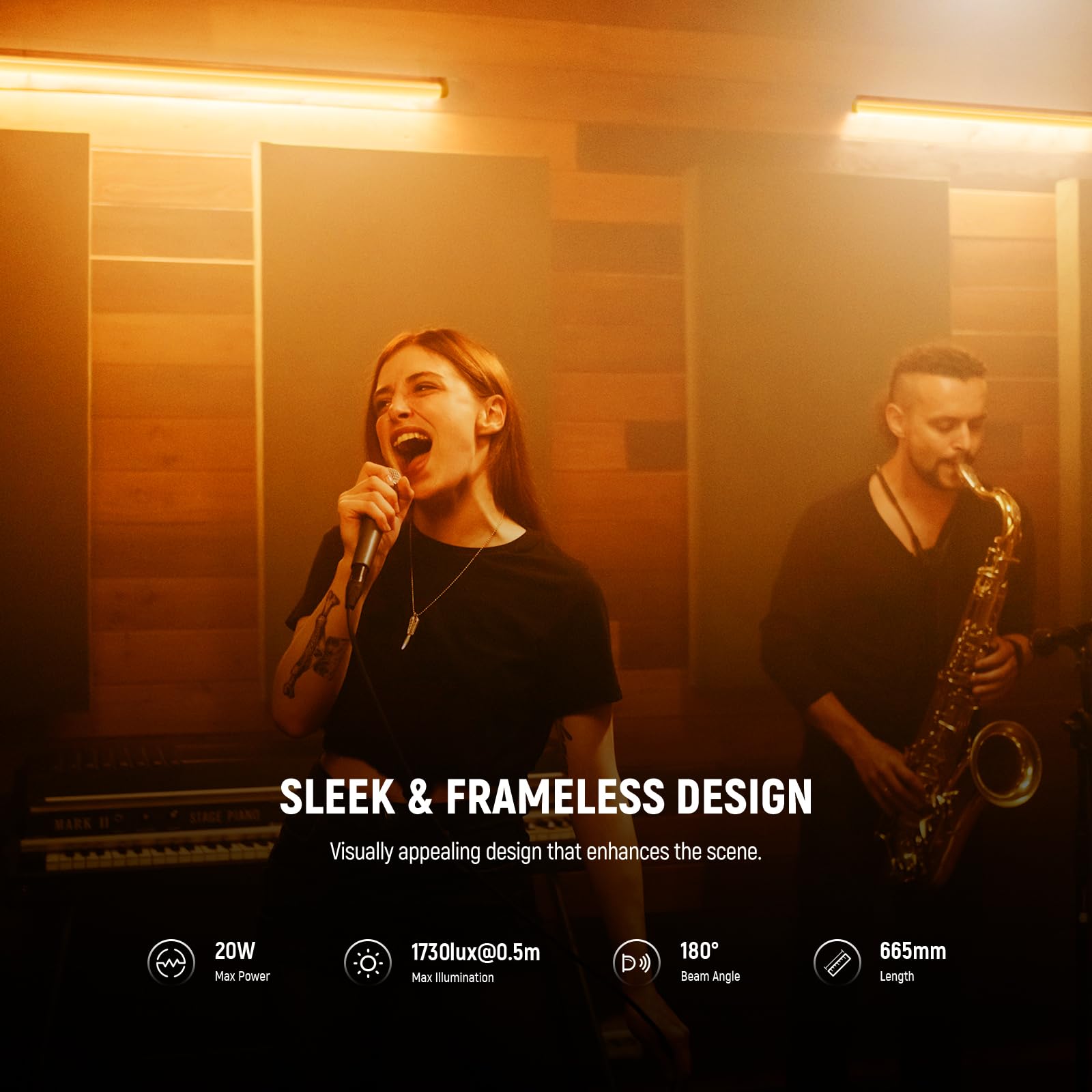 NEEWER TL60 RGB Tube Light, 20W Full Color RGBWW LED Video Lighting Wand Stick for Studio Photography Recording Streaming, APP/2.4G/DMX Control, 7 Pixel Effects 18 Scenes, 2500-10000K CRI97+ TLCI98+