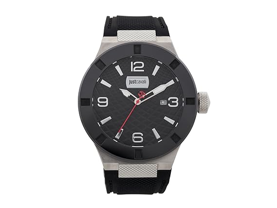 Just Cavalli Herren Analog-Digital Quarz Uhr mit Silikon Armband JC1G017P0015