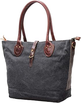 canvas handbags with leather trim