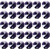 PATIKIL K9 Crystal Octagon Beads 2 Holes Pendants, 60 Pack 14mm Chandelier Prisms Parts Ornaments Hanging Beads for DIY Arts Crafts Decoration, Dark Purple
