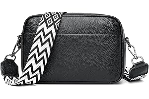 DIVCIDLC Small Crossbody Bag with Wide Guitar Strap Camera Purse Shoulder Handbag Satchel