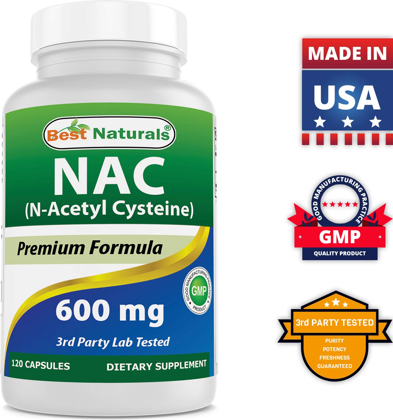 Best Naturals NAC 600 mg & Magnesium Glycinate 425 mg