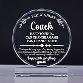 Uniquilling Coach Gifts Exquisite Crystal Plaque with Gift Box Packaging, Basketball Soccer Football Gifts for Coach, Christmas/Retirement/Birthday/Teacher's Day Gifts for Coach