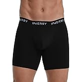 INNERSY Men's Reusable Incontinence Underwear Bladder Leak Cotton Boxer Briefs 1-Pack(Small,Solid Black)