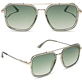 DIFF Jordan Designer Oversized Navigator Sunglasses for Women | 100% UVA/UVB Protection | Solid Frames