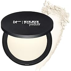 IT Cosmetics Bye Bye Pores Pressed Finishing Powder - Universal Shades - Contains Anti-Aging Peptides, Hydrolyzed Collagen & 