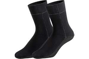 YDQUANI 3mm Neoprene Socks, Wetsuit Booties Cold Water Swimming Boots for Women Men Open Water Swimming Diving Surfing