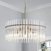 Shrine Lighting Drum Chandeliers, Modern Design, Perfect Pendant Light Fixture for Living Space, D18'' x H17'', Adjustable Ch