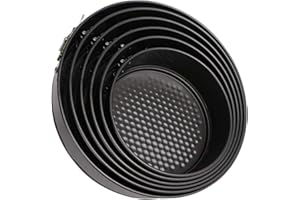 6PCs Round Springform Cake Moulds Non-Stick Baking Pan Set with Removable Bottom Leakproof Cheesecake Bakeware for Mousse Cus