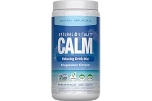 Natural Vitality Calm, Magnesium Supplement, Anti-Stress Drink Mix Powder, Gluten Free, Vegan, & Non-GMO, Original Unflavored, 16 oz
