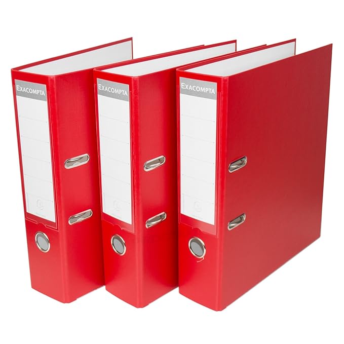 [Pack of 3] A4 Office Lever Arch Files 80mm Storage Paper Large