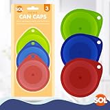 SOL 6pk Reusable Plastic Can Lids for Opened Tins - Leak Resistant view 9