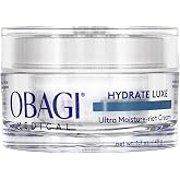 Obagi Hydrate Luxe Ultra-Rich Facial Moisturizer | Non-Comedogenic with Tara Seed Extract and Biomimetic Peptides. Intensive Night Face Cream for Dry, Sensitive or Aging Skin.