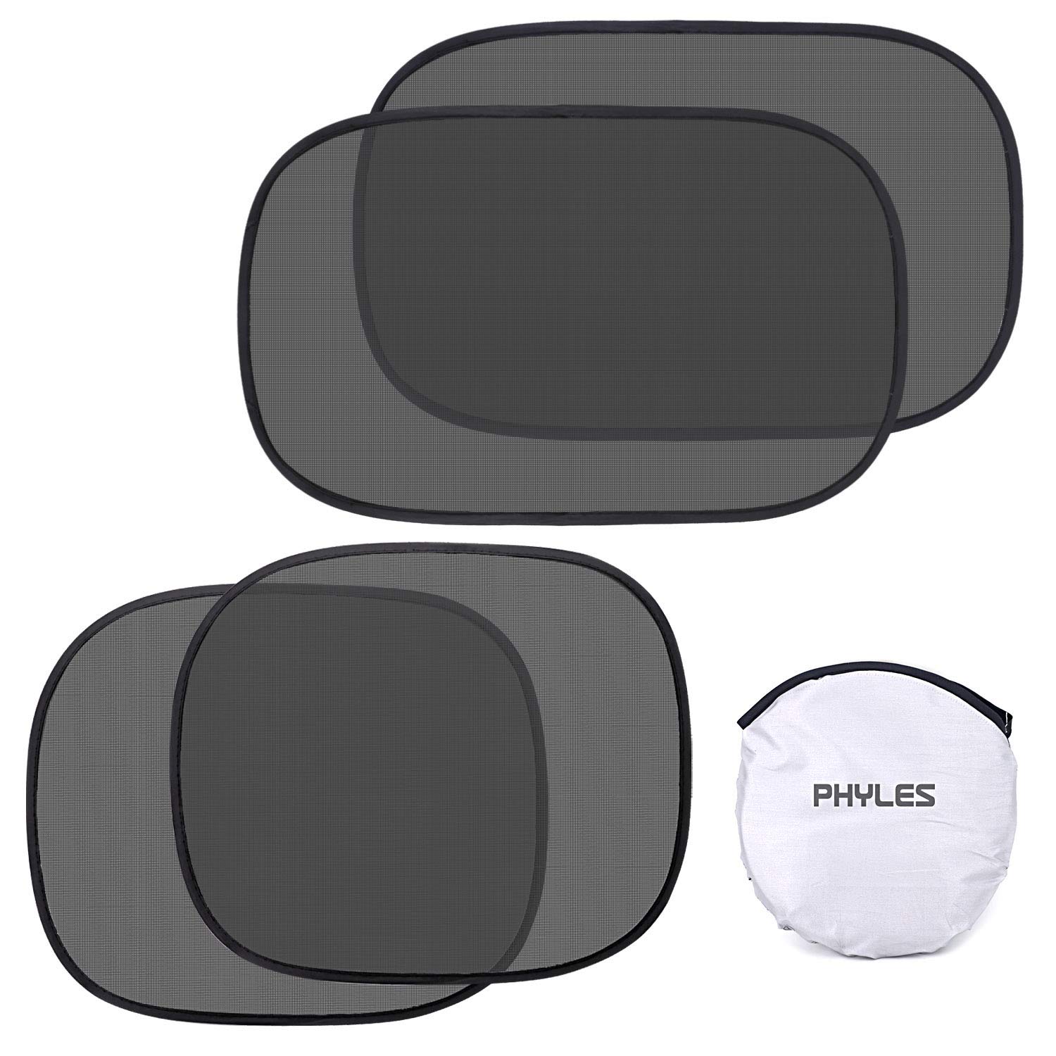 Phyles Parasol de Coche, Ventana lateral del coche Sombrillas Bloqueador solar Bebé Universal Protectores contra el sol Bloqueo Nocivo Rayos UV Calor del sol Calor para bebés Niños Mascotas