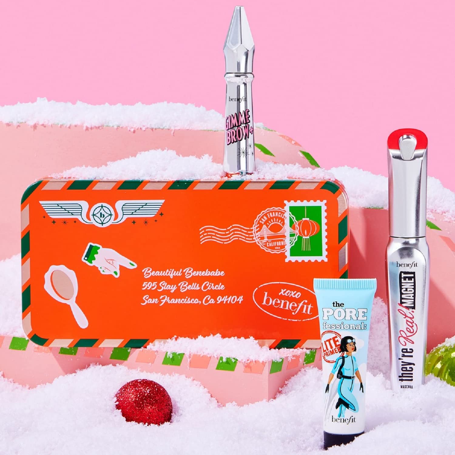 Benefit Stamp of Beauty LIMITED EDITION Full-size lengthening mascara, full-size volumizing brow gel in Shade 3 & mini POREfessional Lite primer (Worth £60.50)