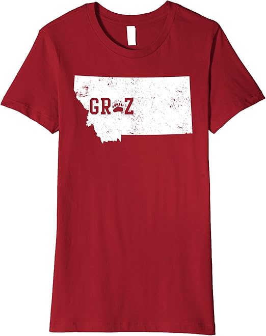 Montana Grizzlies Griz NCAA Women's TShirt CR9FS01 Clothing