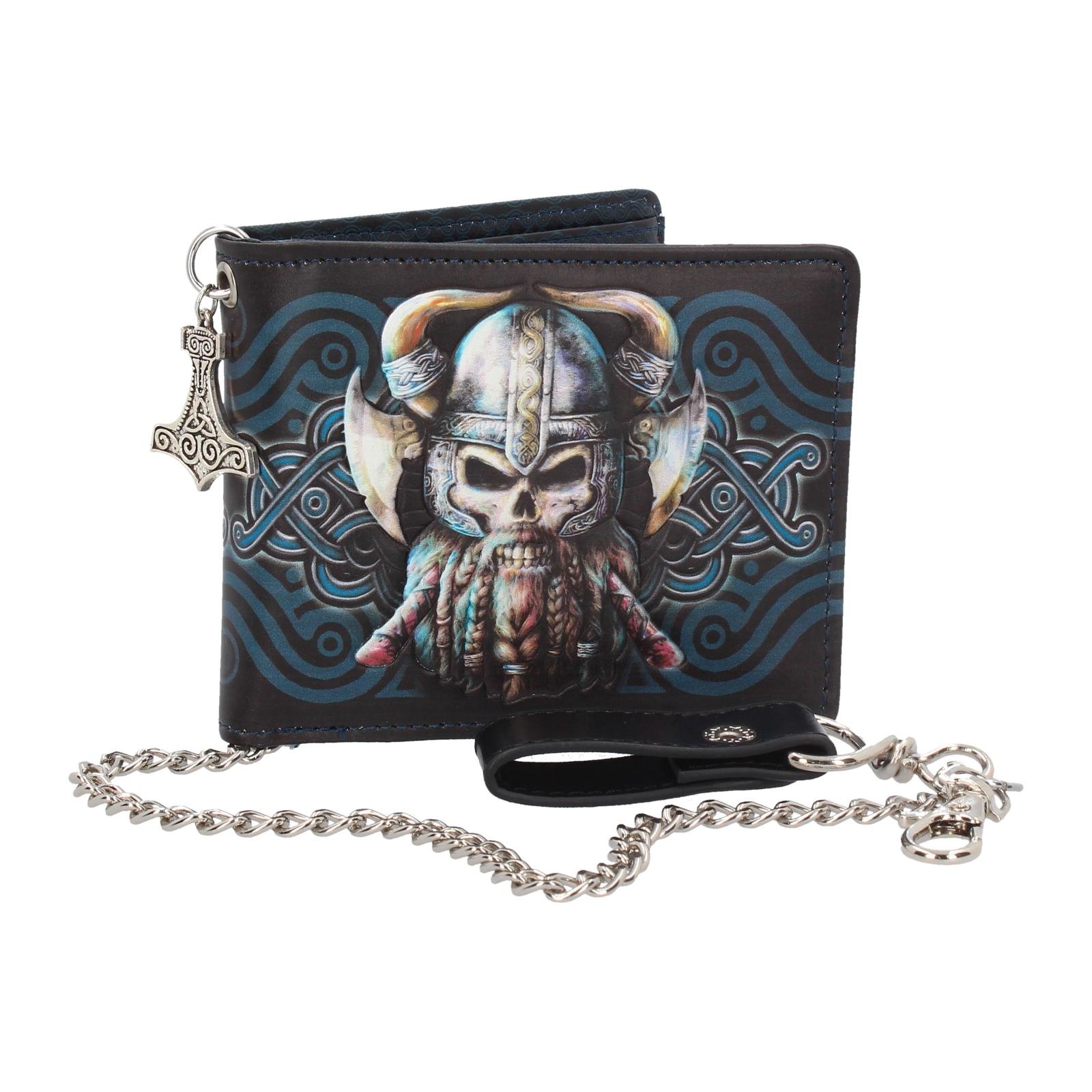 Nemesis Now Danegeld Viking Wallet 11cm – Skull Design Wallet with Chain and Card Slots