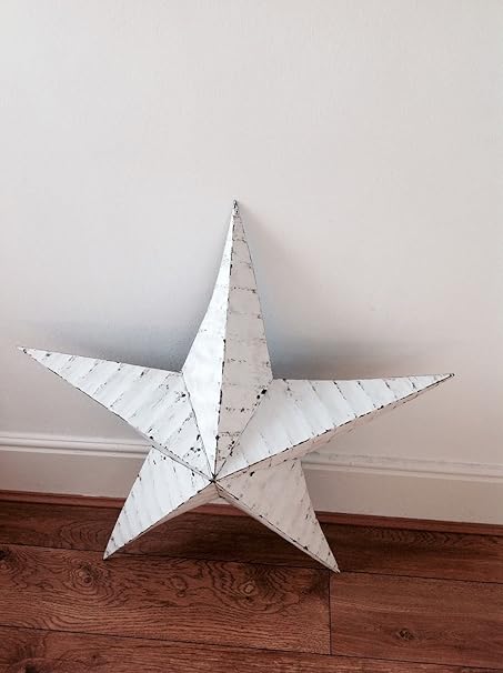 Amish Barn Star 22 White Genuine Amish Barn Star From