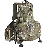 TIDEWE Turkey Vest with Seat, Hunting Vest with Game Pouch and Kickstand, Strut Camo Turkey Hunting Clothes for Men Women