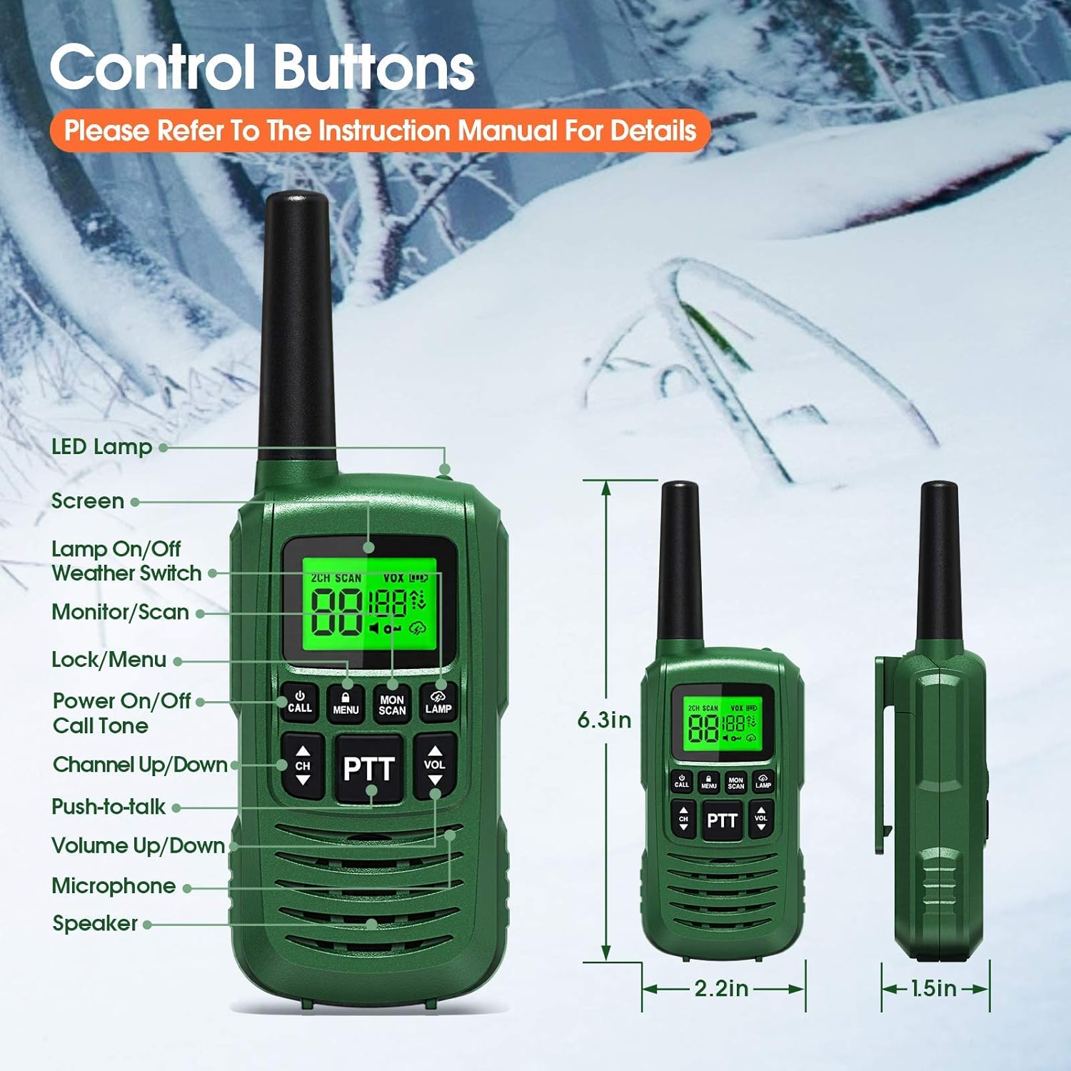 Free Shipping Worldwide Gocom Frs Walkie Talkies For Kids Adults Ipx4 Waterproof Long Range Two Way Radios 22 Channel Led Flashlight Tow Way Walkie Talkie 2pack Sports Outdoors Fashion Brands