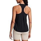 CRZ YOGA Womens Racerback Yoga Tank Tops High Crewneck Soft Casual Workout Sleeveless Flowy Shirts