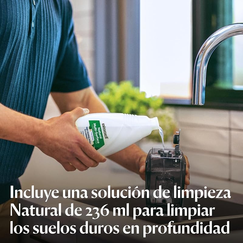 Bissell crosswave hf3 sem fio | lavadoras de piso úmido e seco para pisos duros | aspirar, esfregar e secar | sem fio | para pisos duros | 70db | preto/branco/azul bosanova | 3598n