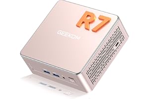 GEEKOM A5 Mini PC (2025) with AMD Ryzen 7 5825U, 16GB RAM, 512GB NVMe SSD, 2.5" SATA HDD, Radeon Vega 8 Graphics, Windows 11 Pro, 8K Quad Display, Dual HDMI, 6 X USB, SD 4.0 Slot, VESA/Home/Office