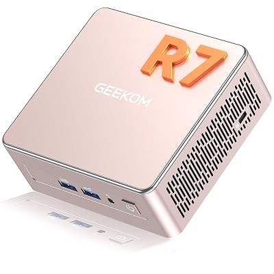 GEEKOM A5 Mini PC 2026 with AMD Ryzen 7 5825U, 16GB DDR4(Not LPDDR), 512GB NVMe SSD, 2.5" SATA HDD, Radeon Vega 8 Graphics, Windows 11 Pro, 8K Quad Display, Dual HDMI, 6XUSB, SD 4.0 Slot