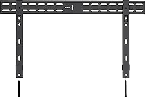 QualGear QG-TM-002-BLK 37 to 70-Inch Universal Ultra Slim Low Profile Fixed Wall Mount LED TVs, Black