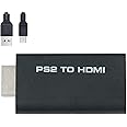Wigearss HDMI Adapter Compatible with PS2 Converter Video AV Adapter with 3.5mm Audio Output for HDTV or HDMI Monitor