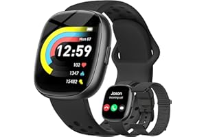 SANORUM Fitness Trackers for Men Smart watch: Fitness Tracker with Blutooth Call 24/7 Heart Rate SpO2 Sleep Monitor IP68 Waterproof 120+ Sport Mode Activity Trackers Compatible iPhone Android Phones (3 Bands)
