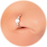 20G Nose Rings White Opal G&S