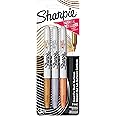 Sharpie Metallic Permanent Markers, Fine Point, Assorted Colours, 3 Count