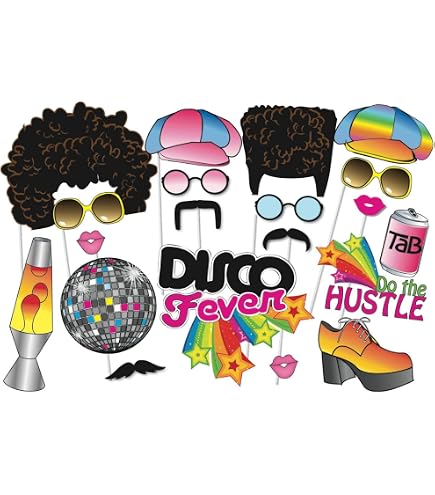 70er Jahre Disco Party Banner – Retro Hintergrund Für Foto-Booth, Neon, 185x90 Cm, Aus Stoff – Perfekt Für Geburtstag, Nachtclub, Feiern